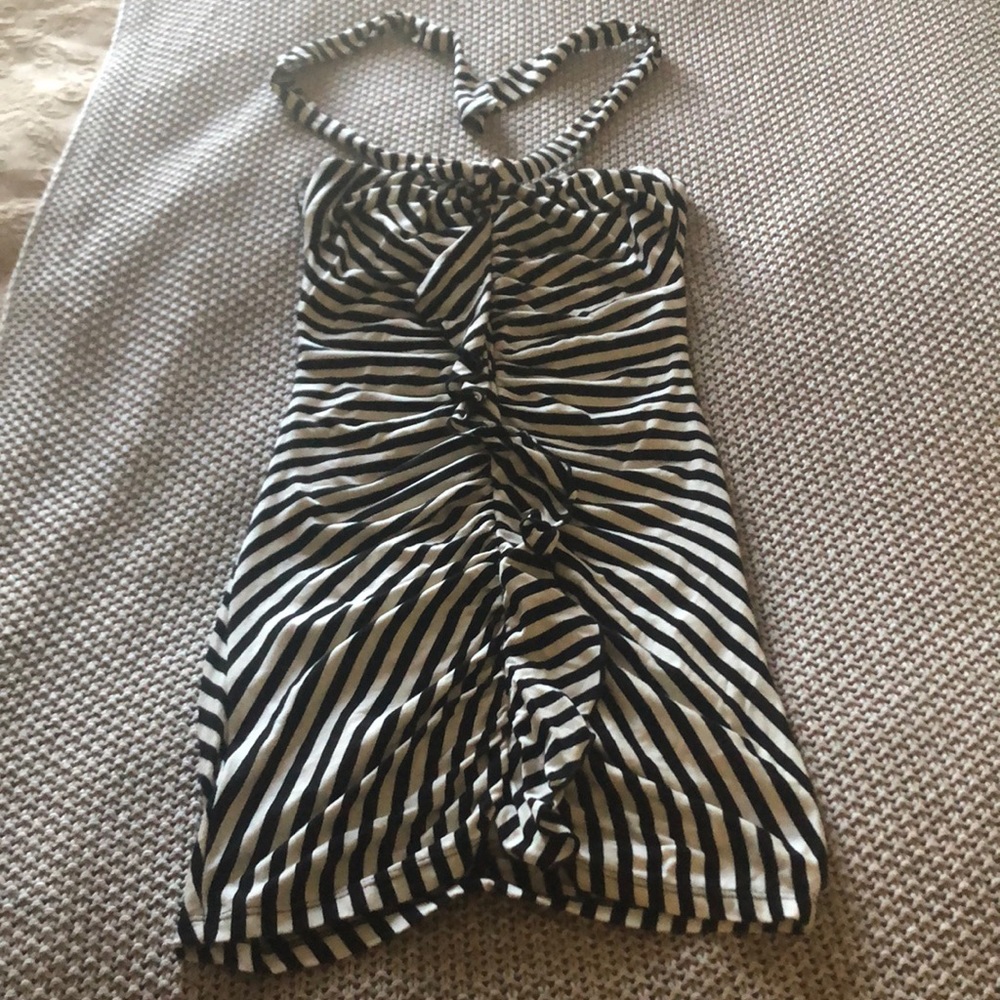 Bebe ruffle mini dress